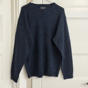 Pendleton Men's Crewneck Wool Sweater - Dark Blue Size M, 100% SHETLAND WOOL